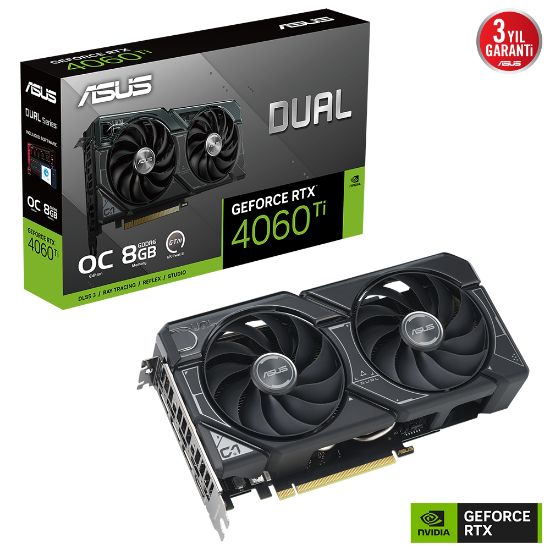 ASUS DUAL-RTX4060TI-O8G GDDR6 128BIT resmi