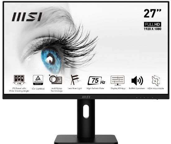 27 MSI PRO MP273 IPS FHD 5MS 75HZ HDMI DP resmi