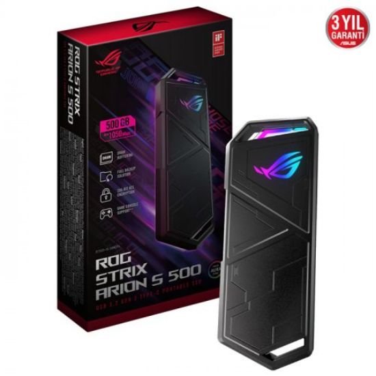 500GB ASUS STRIX ARION S500 TAŞINABİLİR SSD ESD-S1B05  resmi