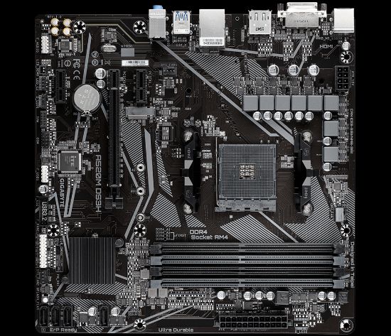 GIGABYTE A520M-DS3H DDR4 4733(OC) HDMI M.2 mATX AM4 resmi