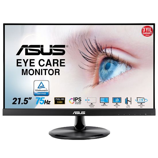 21.5 ASUS VP229HE FHD IPS 75HZ 5MS HDMI VGA resmi