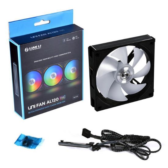 Lian Li UNI Fan AL120 (1x120mm) RGB PWM Siyah Kasa Fanı (G99.12AL1B.00) resmi