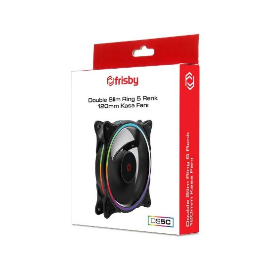 FRISBY FCL-F1276C DOUBLE SLİM RİNG 120mm KASA FANI resmi