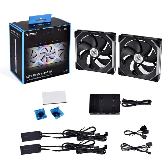 Lian Li UNI Fan SL140 Black 2x140mm RGB PWM Siyah Kasa Fanı resmi