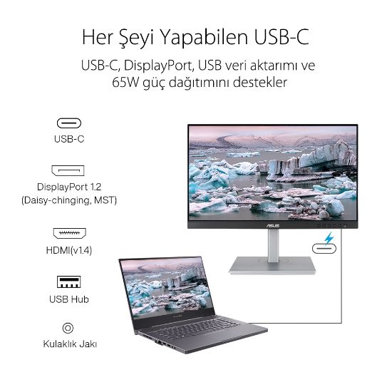 23.8 ASUS PA247CV FHD IPS 5MS 75HZ HDMI DP USB-C resmi