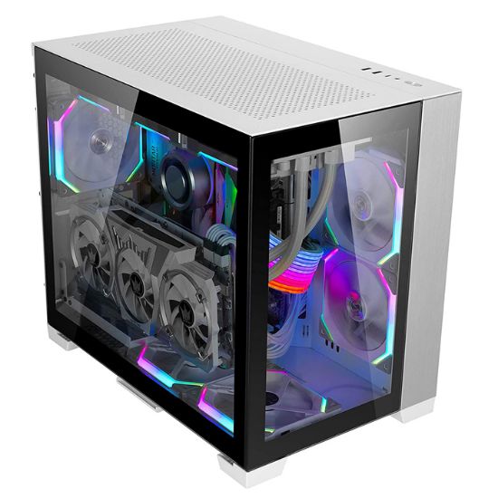 LIAN LI O11DMINI-1W-4 GEN4X16 DİKEY BEYAZ GPU KİTİ resmi