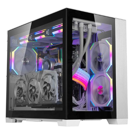 LIAN LI O11DMINI-1W-4 GEN4X16 DİKEY BEYAZ GPU KİTİ resmi