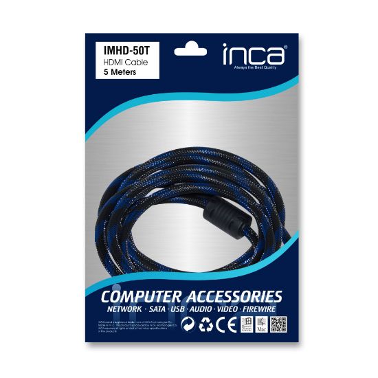 INCA IMHD-50T HDMI 1,4 V 3D ALTIN UÇLU KABLO 5 MT resmi