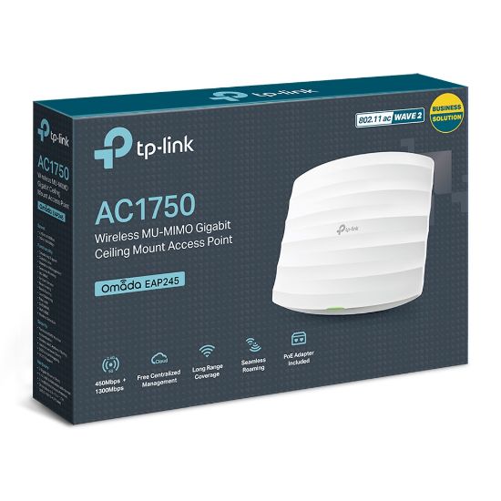 TP-LINK EAP245 AC1750 1PORT POE TAVAN TİPİ ACCESS POINT resmi
