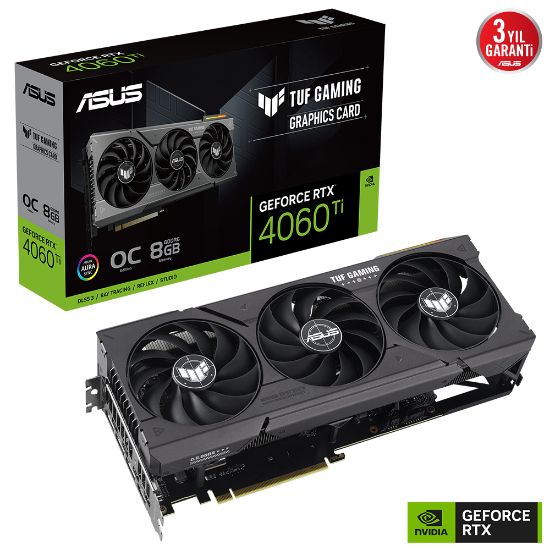 ASUS TUF-RTX4060TI-O8G-GAMING GDDR6 128 BIT resmi