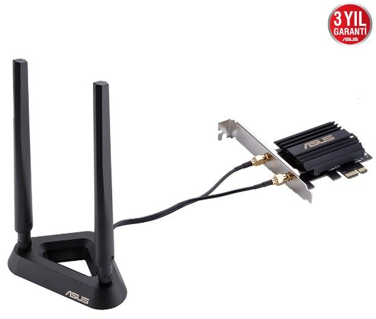 ASUS PCE-AX58BT AC3000 2402Mbps PCI EXPRESS ADAPTÖR resmi