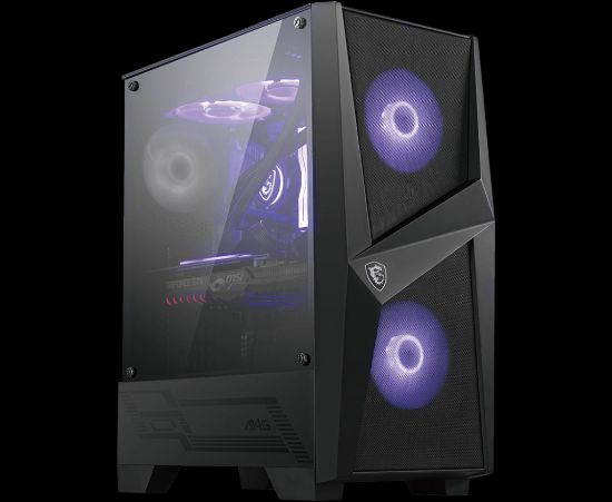 MSI MAG FORGE 100M TEMPERLİ CAM ATX GAMING KASA resmi