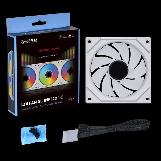 LIAN LI REVERSE UNI FAN SL-INFINITY 120-1 BEYAZ KASA FANI resmi