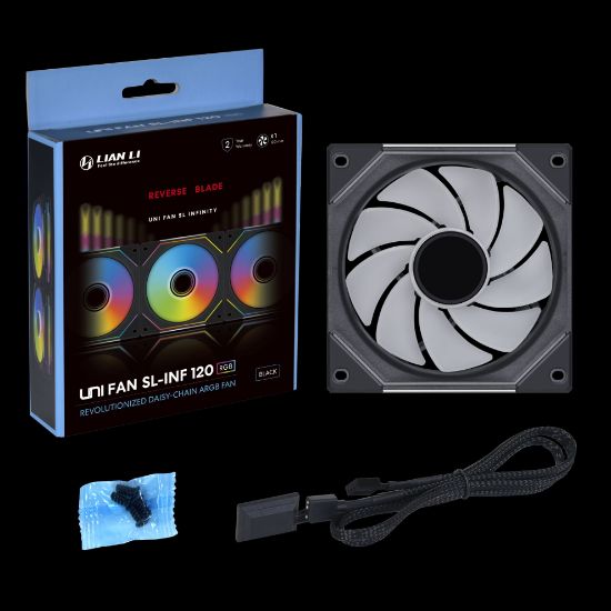 LIAN LI REVERSE UNI FAN SL-INFINITY 120-1 SİYAH KASA FANI resmi