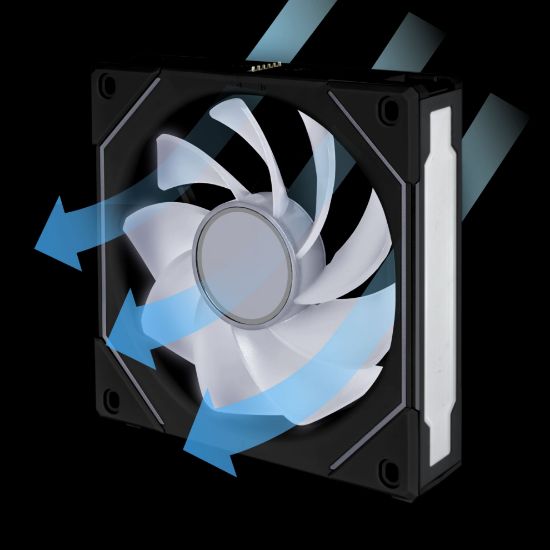 LIAN LI REVERSE UNI FAN SL-INFINITY 120-1 SİYAH KASA FANI resmi