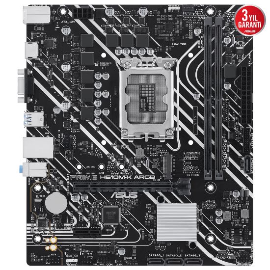 ASUS PRIME H610M-K ARGB DDR5 M.2 HDMI VGA mATX 1700p resmi