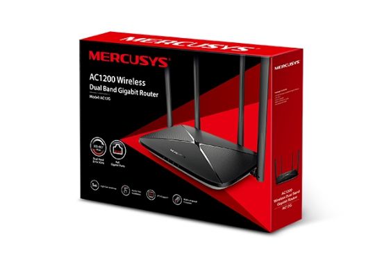 TP-LINK MERCUSYS AC12G 3PORT 1200Mbps ROUTER resmi