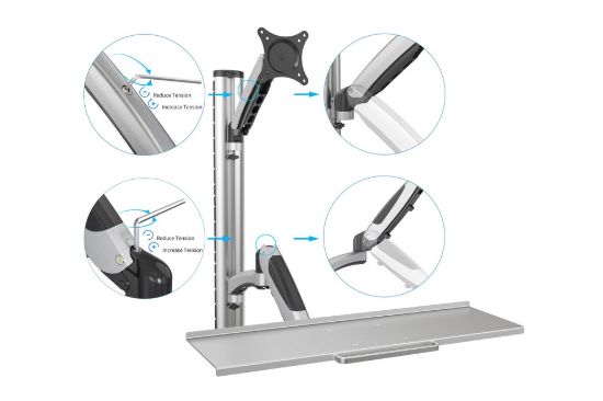 DIGITUS DA-90354 MONİTÖR VE KLAVYE STANDI (DUVARA MONTE) resmi