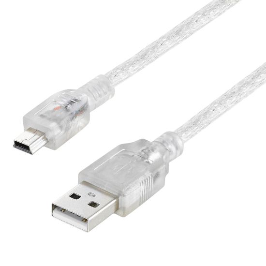 IPOD ŞARJ ALETİ KABLOSU USB 5 PİN GENİŞ 1.5 METRE ŞEFFAF POWERMASTER (SL-UK5) resmi