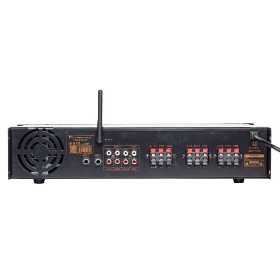 MAGICVOICE MV-1217 USB BT UK 6 ZON RMS 50W*1CH +4-16-70-100V TRAFOLU ANFİ resmi