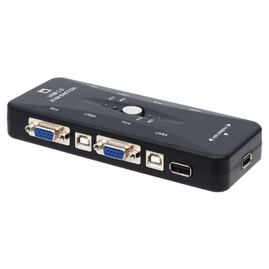 POWERMASTER PM-15166 4 PORT USB MANUEL BUTONLU KVM SWITCH resmi