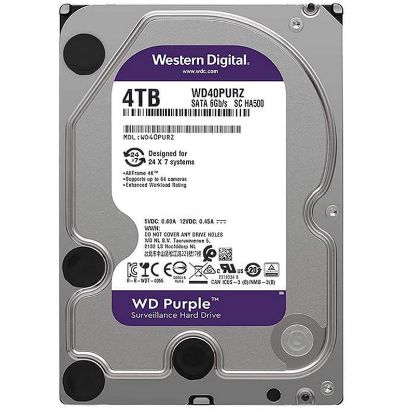 WESTERN DIGITAL PURPLE WD40PURZ/WD42PURZ/WD43PURZ 4 TB SATA 6GB/S 7/24 GÜVENLİK HARDDISK resmi
