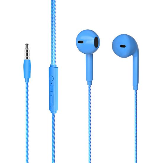 LENOVO LECOO EH104BL 3.5MM JACKLI KABLOLU KULAK İÇİ MİKROFONLU MAVİ KULAKLIK resmi