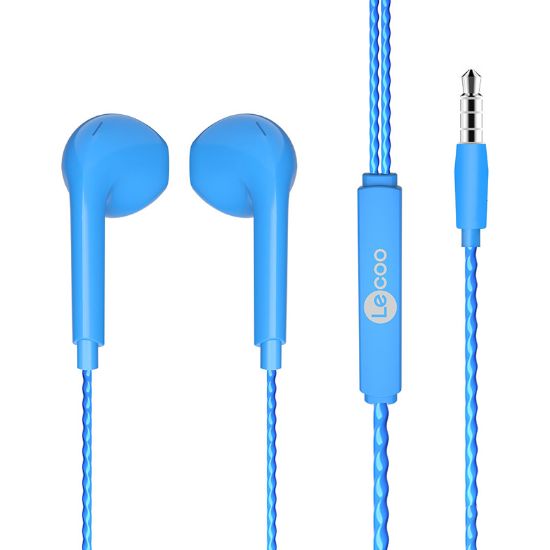 LENOVO LECOO EH104BL 3.5MM JACKLI KABLOLU KULAK İÇİ MİKROFONLU MAVİ KULAKLIK resmi