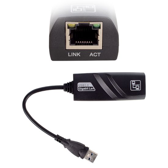 POWERMASTER PM-16299 USB 3.0 TO ETHERNET 10/100/1000MBPS GİGABİT ETHERNET ÇEVİRİCİ ADAPTÖR resmi