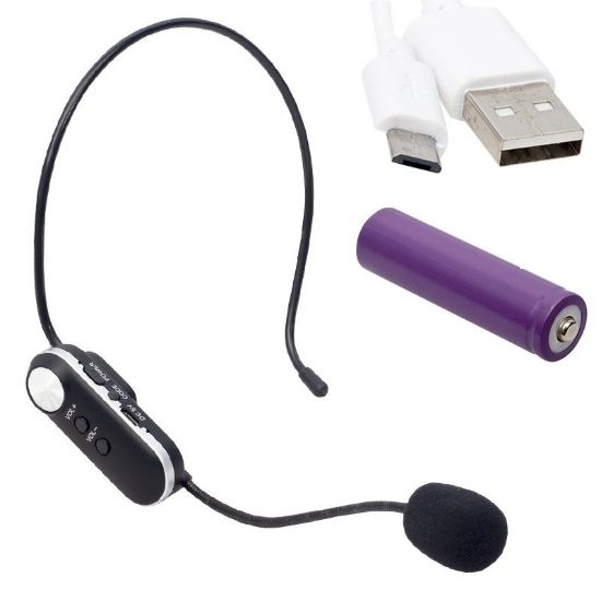 MAGICVOICE MV-1307HH UHF 2 HEADSET ŞARJLI KABLOSUZ TELSİZ MİKROFON (VOLUME KONTROLLÜ) resmi