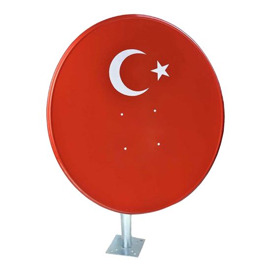 MAG KIRMIZI BAYRAK BASKILI 80 CM OFSET ÇANAK ANTEN (KÜÇÜK MOUNT)(10LU PAKET) resmi