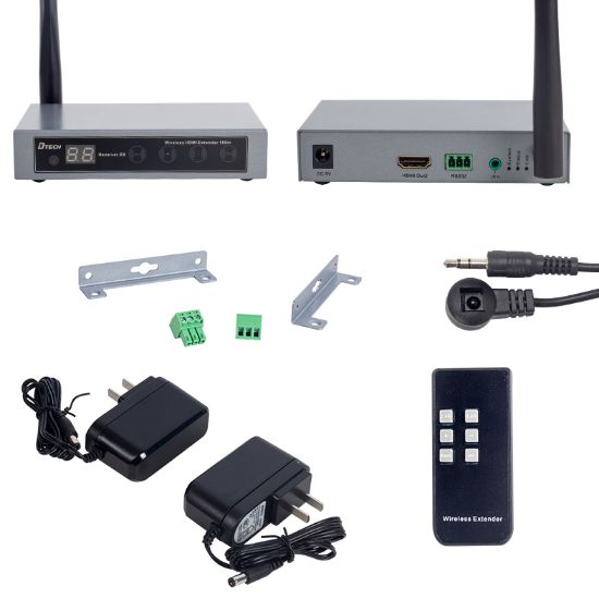 POWERMASTER PM-19866 ANTENLİ HDMI KABLOSUZ EXTENDER 100 METRE UZATICI (DETECH DT-7068) resmi