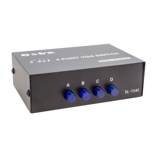 POWERMASTER VGA-15-4 4 GİRİŞ 1 ÇIKIŞ VGA TOPLAYICI SWITCH resmi