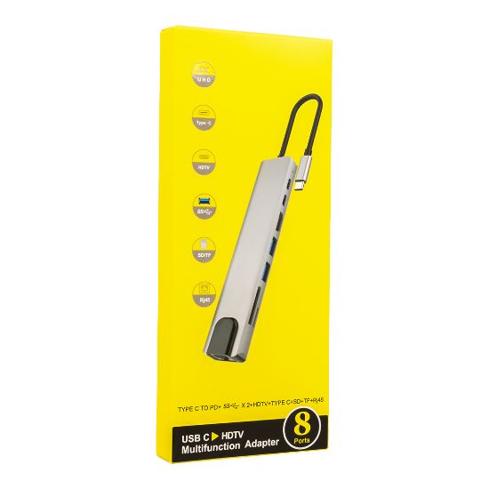 SENSEI TYPE-C 8IN1 HDMI COK FONKSIYONLU USB 3.0 DOCK STATION resmi