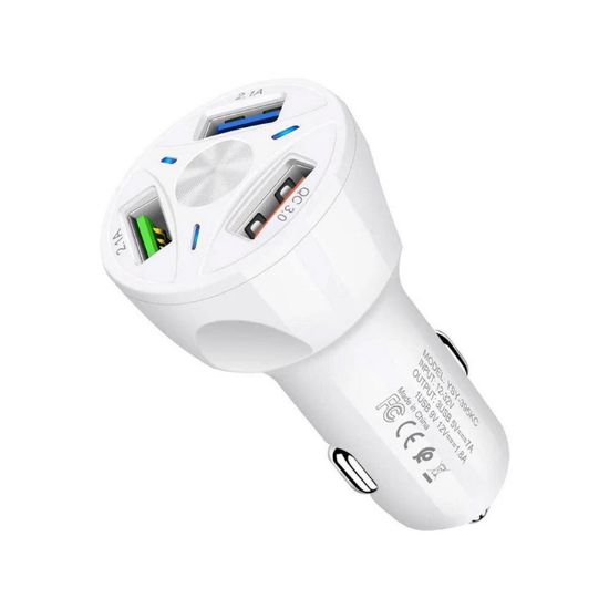 POWERMASTER TE-091 3LÜ USB ÇAKMAKLIK POWER 3.0 HIZLI ARAÇ ŞARJ CİHAZI resmi