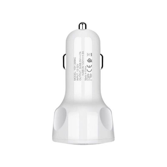 POWERMASTER TE-091 3LÜ USB ÇAKMAKLIK POWER 3.0 HIZLI ARAÇ ŞARJ CİHAZI resmi