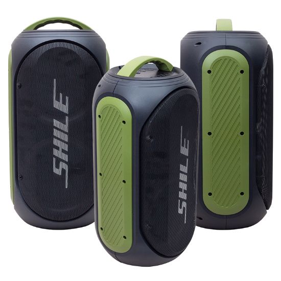 SHILE SL-2019A EL MİKROFONLU-2 MİK GİRİŞ-2 GİTAR GİRİŞLİ KUMANDALI USB+SD+BT IŞIKLI ŞARJLI SEYYAR ANFİ resmi