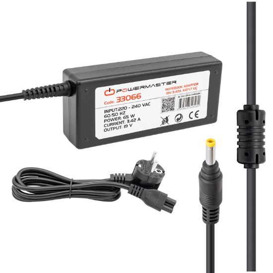 POWERMASTER 19 VOLT - 3.42 AMPER 4.0*1.7 UÇLU CASPER NOTEBOOK ADAPTÖR resmi