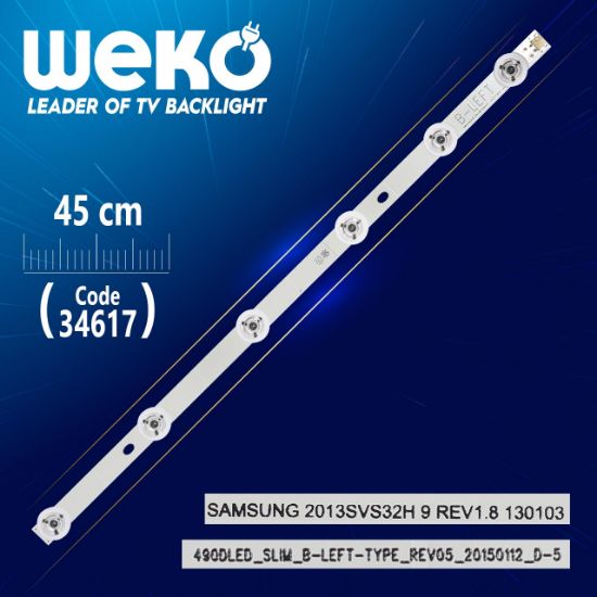 490DLED_SLIM_B-LEFT-TYPE_REV05_20150112_D-5 - 45 CM 6 LEDLİ - (WK-663) resmi