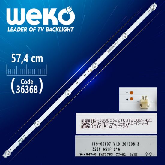 119-00107 V1.0 20190813 32Z1 6S1P 2*6  6 LEDLİ  57,4 CM 6V resmi