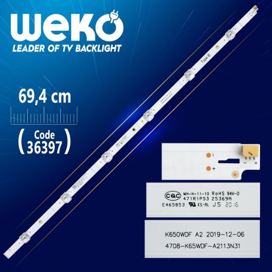 K650WDF A2 4708-K65WDF-A2113N31 TYPE B  6 LEDLİ 69.4 CM resmi