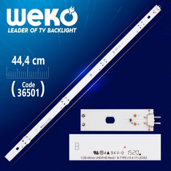 COB 49INCH UHD/FHD REV01 B-TYPE LEDAZ 4 LEDLİ 44.4 CM resmi