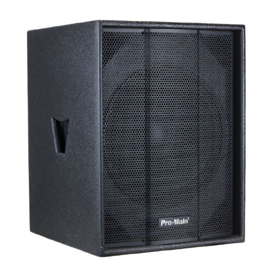 PROMAIN MS-1015SP 38 CM 1000 WATT PASİF AHŞAP KABİN HOPARLÖR SUB WOOFER resmi