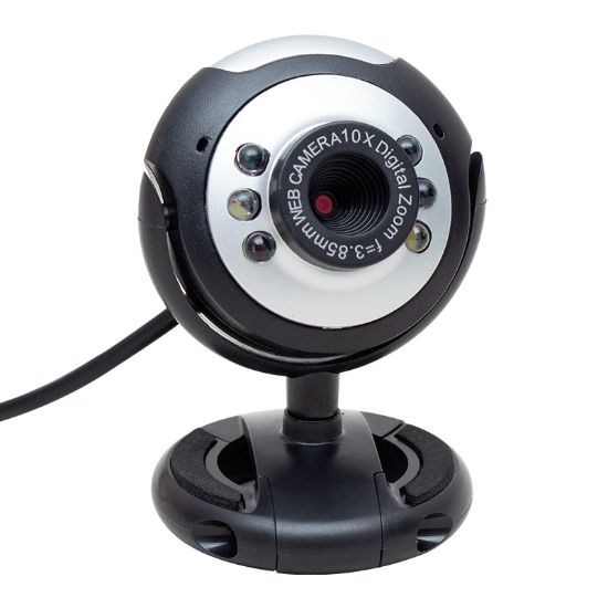 POWERMASTER PM-3962 1.3 MP 10X ZOOM 6 LEDLİ MİKROFONLU USB WEBCAM resmi