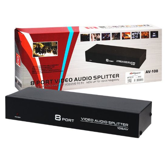 POWERMASTER PM-4832 8 PORT VIDEO AUDIO DAĞITICI (1024X768-85HZ) resmi