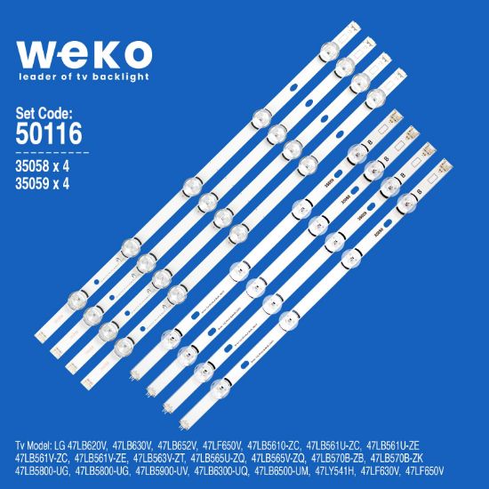 WKSET-5116 35058X4 35059X4 LG INNOTEK DRT 3.0 47 8 ADET LED BAR resmi