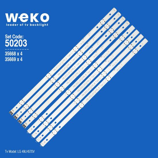 WKSET-5203 35668X4 35669X4 LG INNOTEK 17Y 49_FHD 8 ADET LED BAR resmi