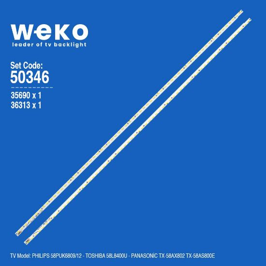 WKSET-5346 35690X1 36313X1 V580D1-LS1-TREM7/V580D1-LS1-TLEM7 2 ADET LED BAR (64LED) resmi