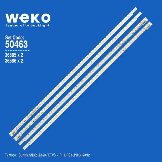 WKSET-5463 36585X2 36586X2 V650D1-KS2 4 ADET LED BAR (48LED) resmi