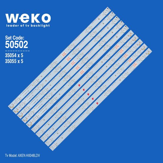 WKSET-5502 35054X5 35055X5 HL-2A480A28-0302 10 ADET LED BAR resmi